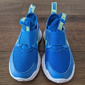 Nike Flex Runner 3 PS Blue/Green Toddler Boy's Slip On Shoes Size 8C